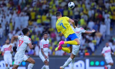 Gol Sundulan Ronaldo di menit ke-74 kala Al Nassr bertemu Monastir di Liga Champions Arab 2023