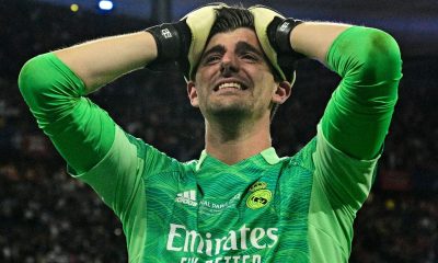 Courtois saat membela Real Madrid
