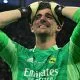 Courtois saat membela Real Madrid