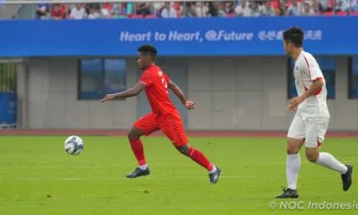 Timnas Indonesia U-24 kala bertemu Timnas Korea Utara di pertandingan grup F Asian Games 2023