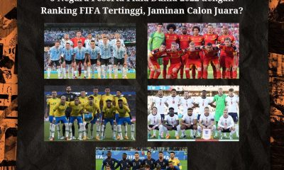 5 negara peserta piala dunia dengan ranking fifa tertinggi